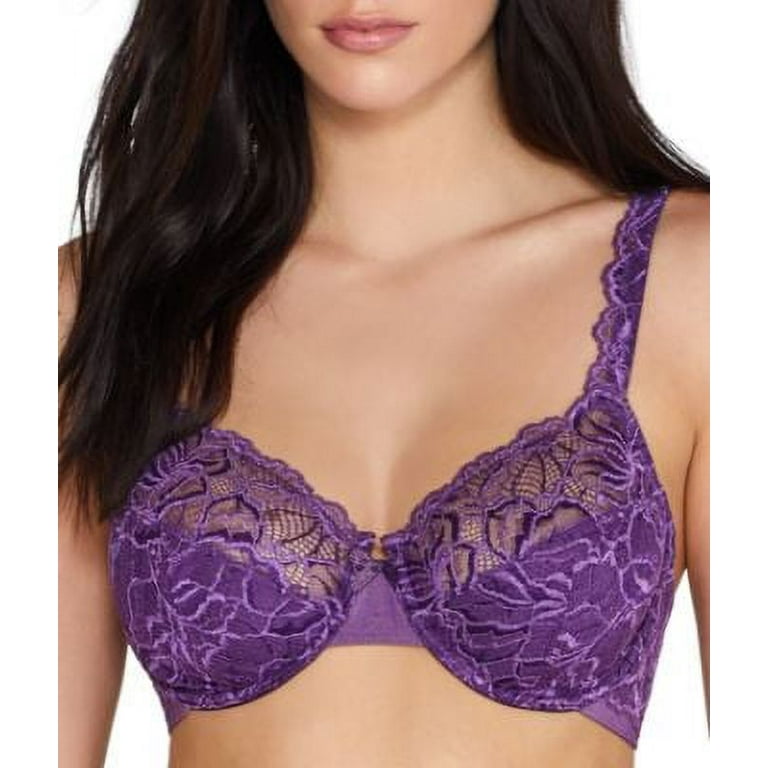 Women's Bali 6543 Lace Desire Lightly Lined Underwire Bra (Purple Vista 34C)