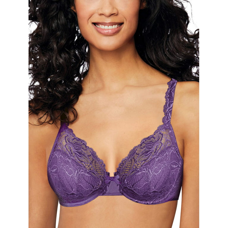 Women's Bali 6543 Lace Desire Lightly Lined Underwire Bra (Purple