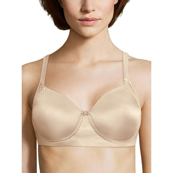 Women's Bali 6546 One Smooth U Lace Wirefree Bra (Nude/Moonlight Combo 34B)