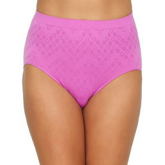 Women's Bali 803J Comfort Revolution Microfiber Brief Panty (Purple Rose Dot 8/9)