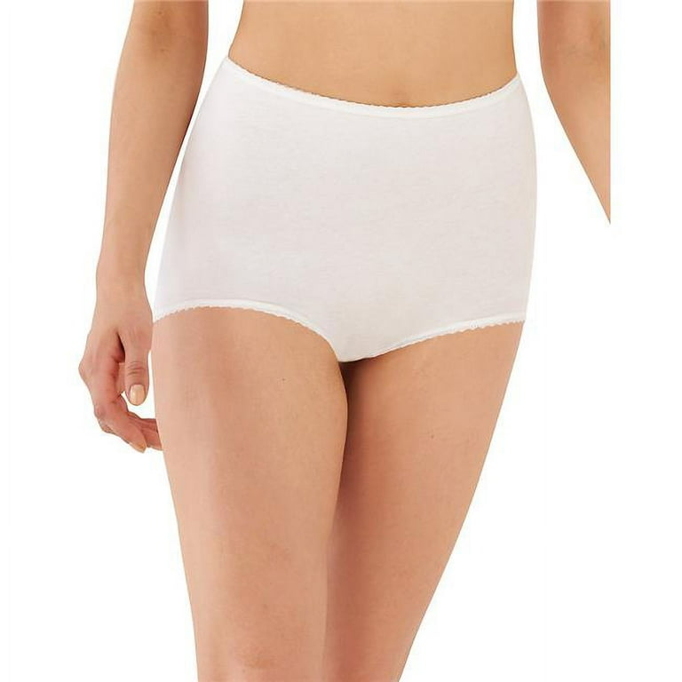Women's Bali A332 Cool Cotton Skimp Skamp Brief Panty - 3 Pack (3 White 6)
