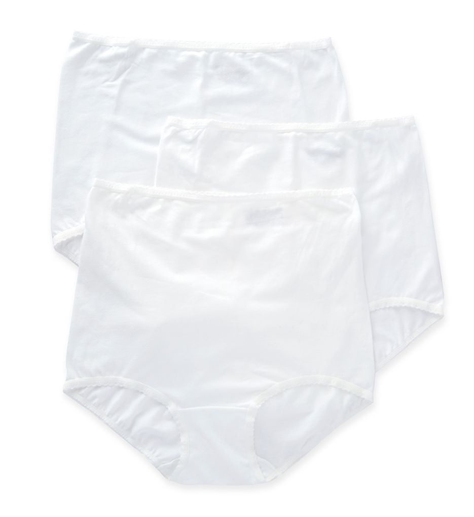 Bali Women's Cool Cotton Skamp, White, 2X/9 : : Clothing