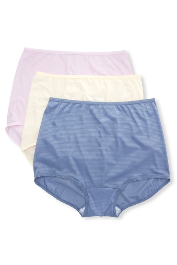 Women's Bali A633 Skimp Skamp Brief Panty - 3 Pack (Moonlight/Dawn/Blue 8)