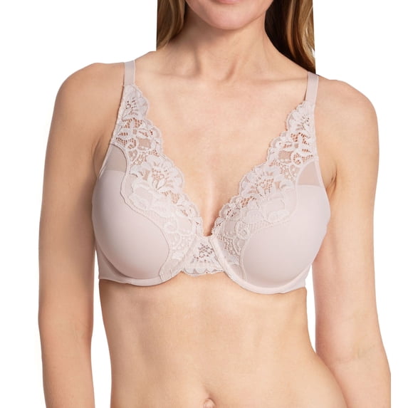 Women's Bali DF0084 One Smooth U Comfort Stretch Lace Underwire Bra (Sandshell 42DD)