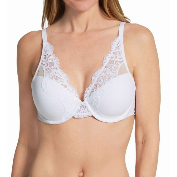 Women's Bali DF0084 One Smooth U Comfort Stretch Lace Underwire Bra (White 40C)
