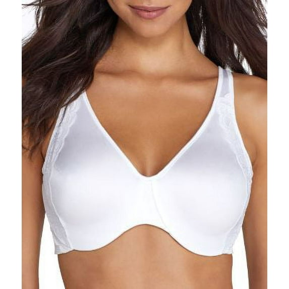 Women's Bali DF1004 Side Support and Smoothing Minimizer Bra (White 36C)
