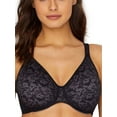 thumbnail image 1 of Women's Bali DF3382 Passion For Comfort Back Smoothing Underwire Bra (Black/Excalibur Lace 42D), 1 of 2