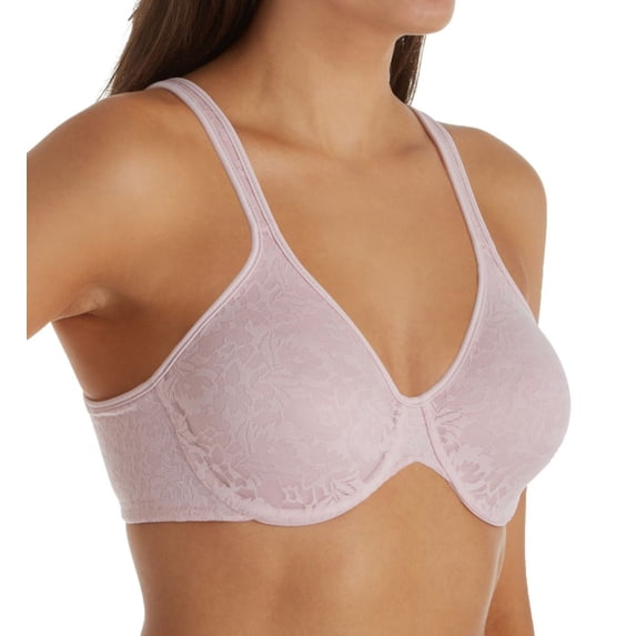 Women's Bali DF3382 Passion For Comfort Back Smoothing Underwire Bra (Hush Pink Lace 44C)
