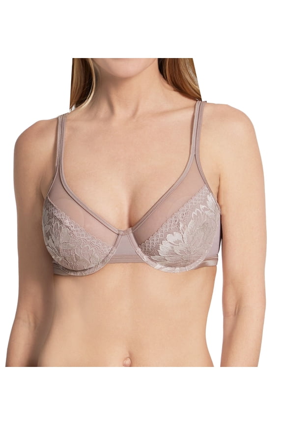 Women's Bali DF3386 One Smooth U Lace Minimizer Underwire Bra (Evening Blush 40C)