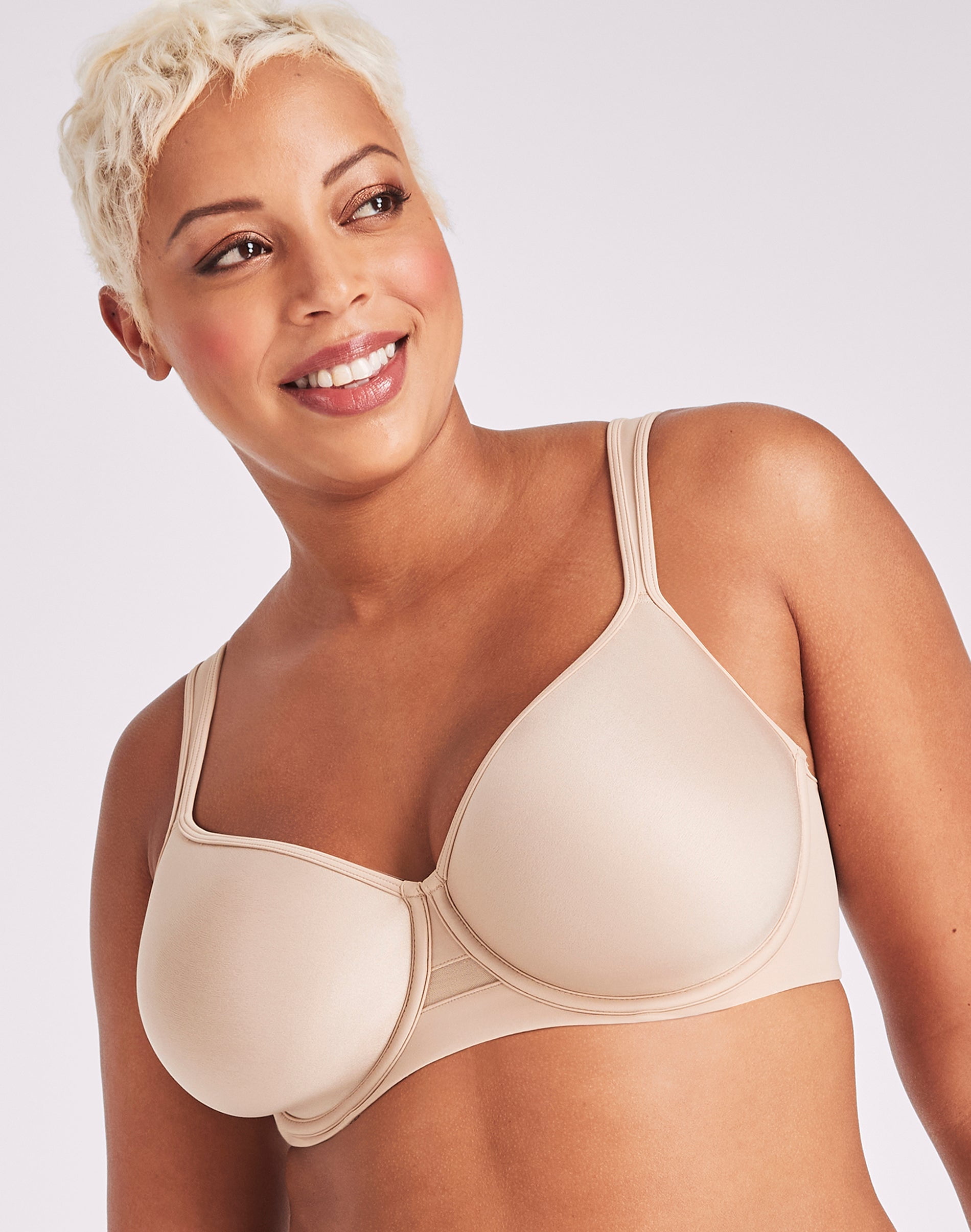 Bali Underwire Bra One Smooth U Ultra Light Minimizer Convertible Lightweight 3490