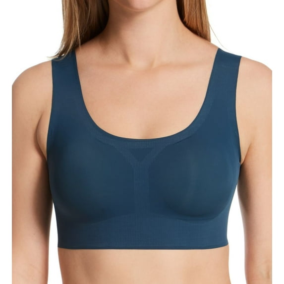 Women's Bali DF3491 Comfort Revolution EasyLite Seamless Wirefree Bra (Juniper Blue L)