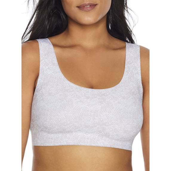 Women's Bali DF3491 Comfort Revolution EasyLite Seamless Wirefree Bra (Splatter Gloss White S)
