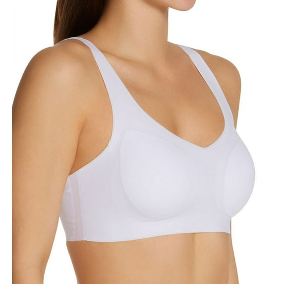 Women's Bali DF3496 Easylite Wirefree Bra with Back Closure (White M)