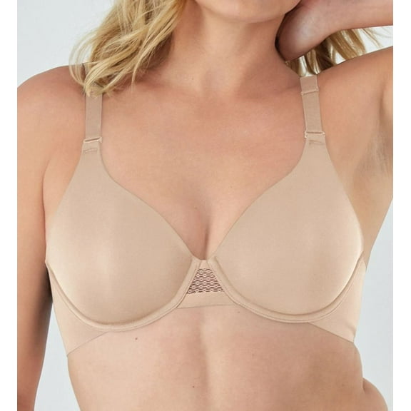 Women's Bali DF4481 Sleek Support Smoothing Underwire T-Shirt Bra (Almond 38C)