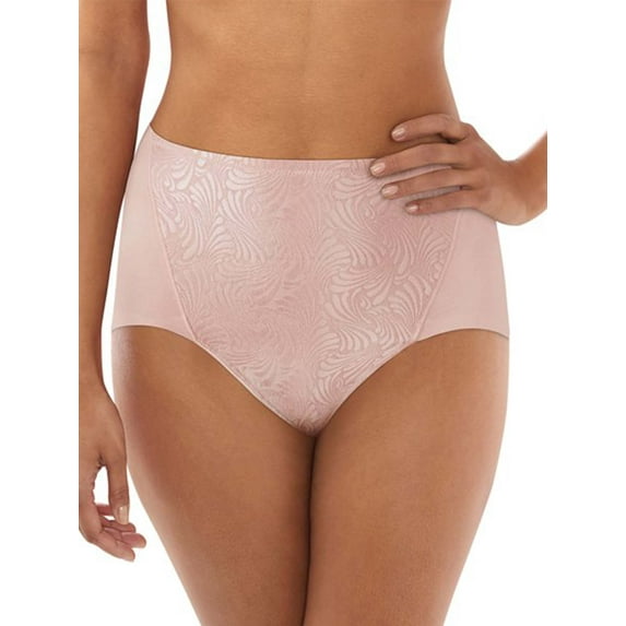 Women's Bali DF6510 Ultra Control Brief Panty - 2 Pack (Sheer Pale Pink L)