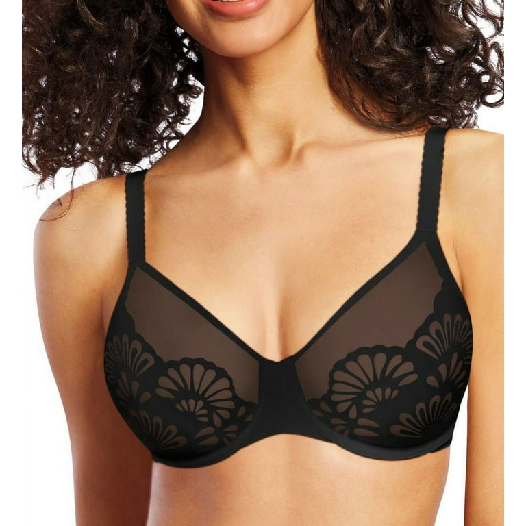 Women's Bali DF6563 Beauty Lift Natural Lift Underwire Bra (Black/Nude 38B)  