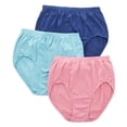 thumbnail image 1 of Women's Bali DFAK88 Comfort Revolution Microfiber Brief Panty - 3 Pack (Nvy/Hshpnk/SftTpeStrip 8/9), 1 of 4