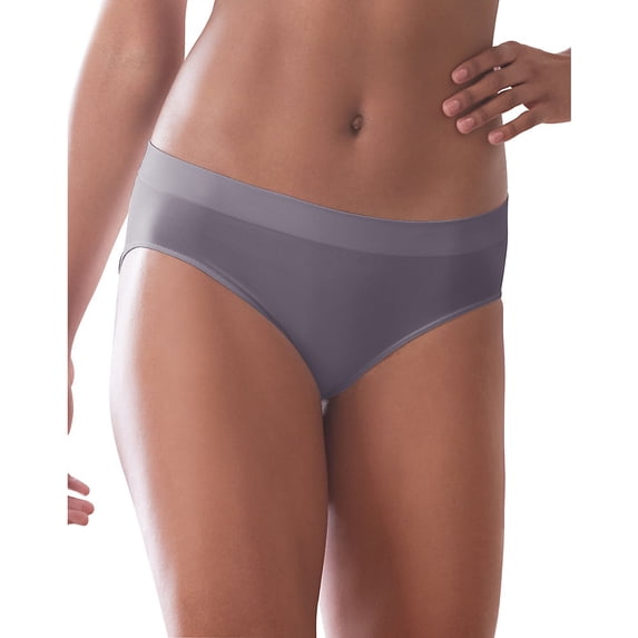 Women's Bali DFAK90 Comfort Revolution Microfiber Hipster Panty- 3Pack (Black/White/Excalibur 6/7)