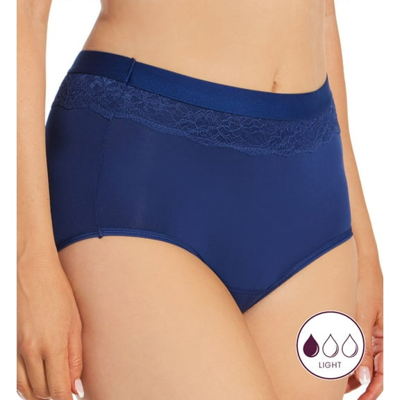 Women's Bali DFLLB1 Beautifully Confident Light Leak Protection Panty (In the Navy 8)