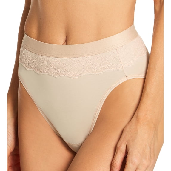Women's Bali DFLLH1 Beautifully Confident Leak Protection Hi-Cut Panty (Soft Taupe 7)
