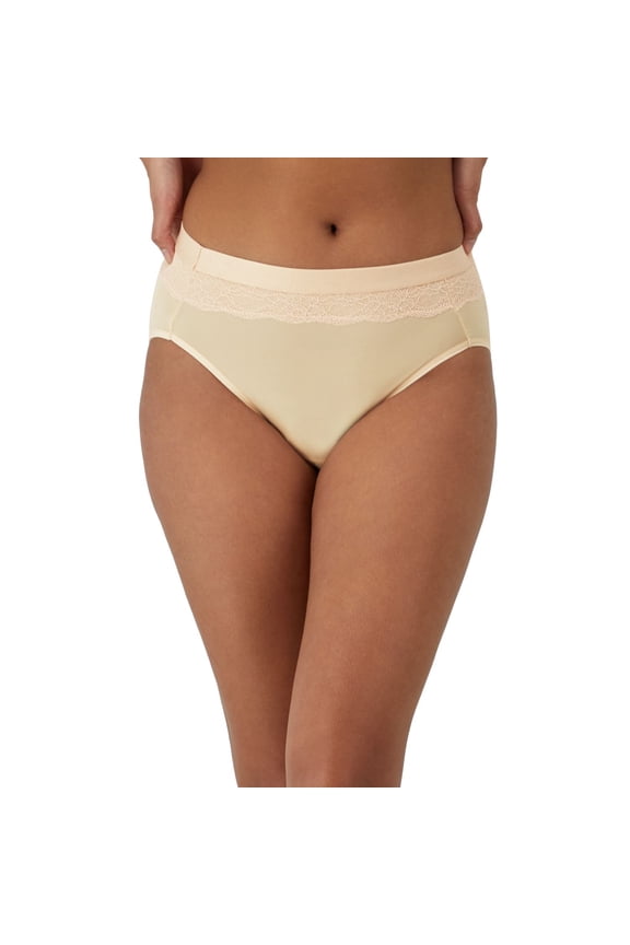 Women's Bali DFLLH1 Beautifully Confident Leak Protection Hi-Cut Panty (Soft Taupe 8)