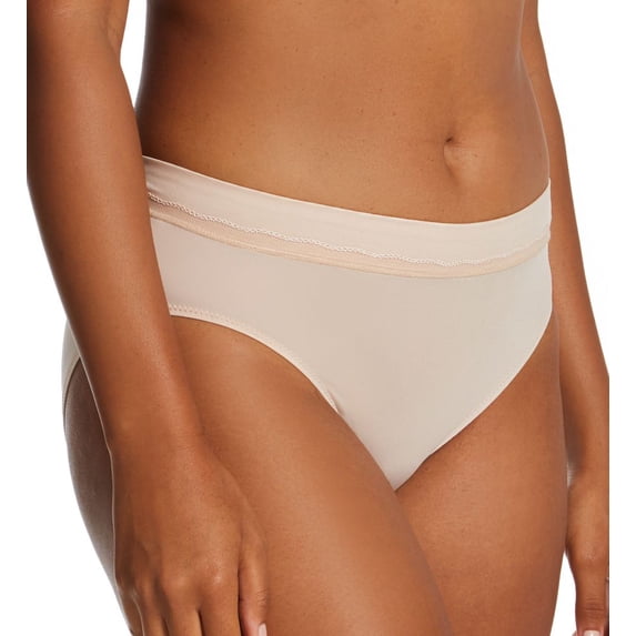 Women's Bali DFMMHL One Smooth U Modern Microfiber High Leg Panty (Almond 8)