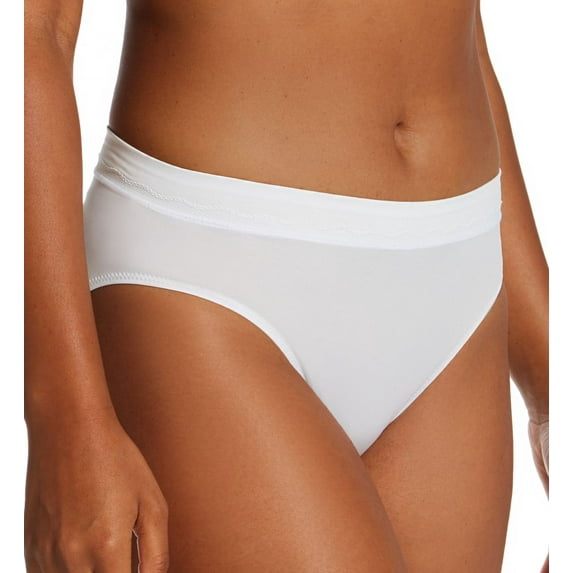 Women's Bali DFMMHL One Smooth U Modern Microfiber High Leg Panty (White 6)