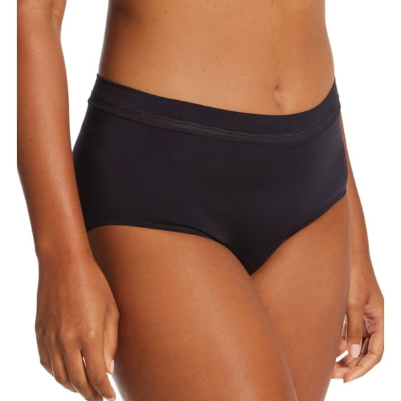 Women's Bali DFMMMB One Smooth U Modern Microfiber Brief Panty (Black 6)