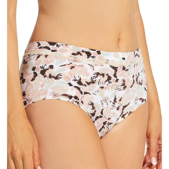 Women's Bali DFMMMB One Smooth U Modern Microfiber Brief Panty (Watercolor Floral 7)