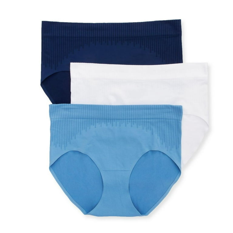 Women's Bali DFMSB3 Comfort Revolution Modern Seamless Panty - 3 Pack (In  the Navy/White/Blue 6)