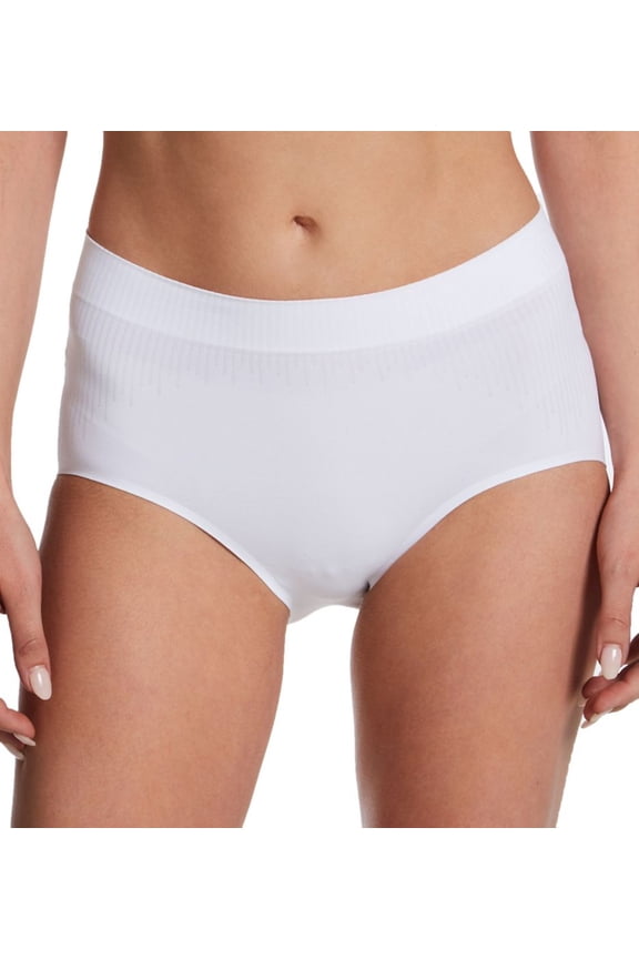Women's Bali DFMSBF Comfort Revolution Modern Seamless Brief Panty (White 9)