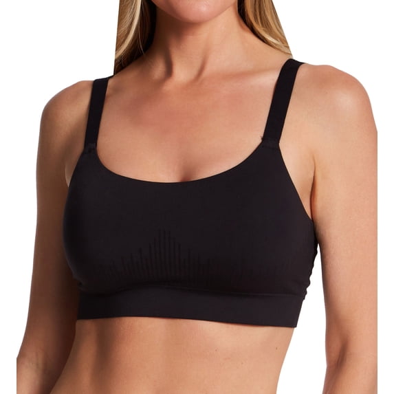 Women's Bali DFMSBR Comfort Revolution Modern Seamless Bralette (Black 2X)