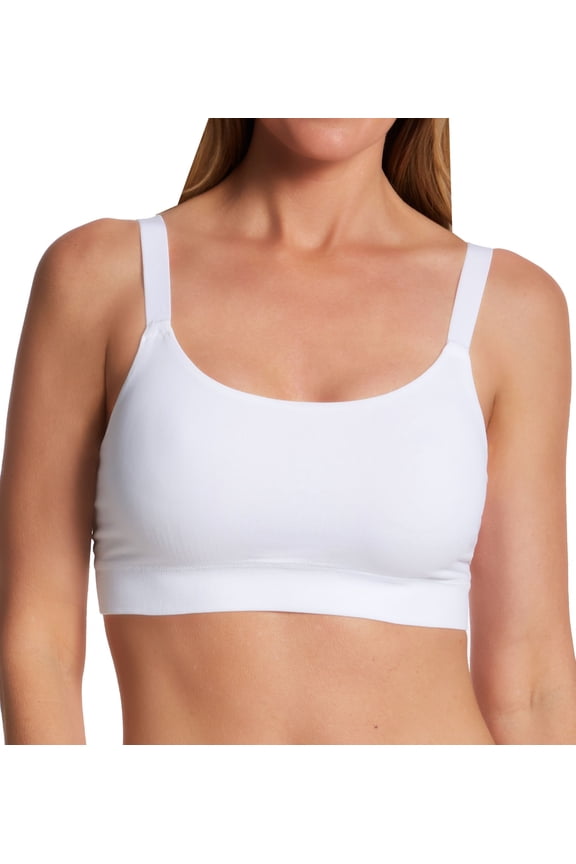 Women's Bali DFMSBR Comfort Revolution Modern Seamless Bralette (White 2X)