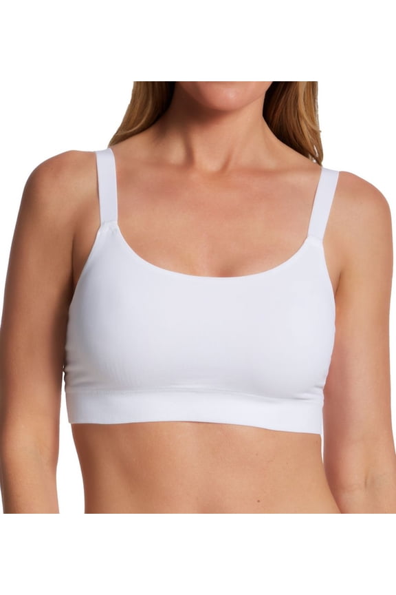 Women's Bali DFMSBR Comfort Revolution Modern Seamless Bralette (White 2X)