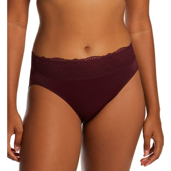 Women's Bali DFPC62 Passion For Comfort Hi-Cut Brief Panty (Nightfire Red 9)