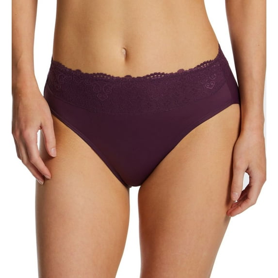 Women's Bali DFPC62 Passion For Comfort Hi-Cut Brief Panty (Purple Quartz 6)