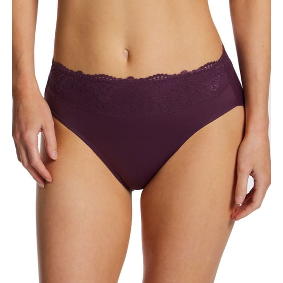 Women's Bali DFPC62 Passion For Comfort Hi-Cut Brief Panty (Purple Quartz 7)