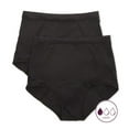 thumbnail image 1 of Bali Light Leak Shaping Brief, 2-Pack Black/Black 2XL Women's, 1 of 4