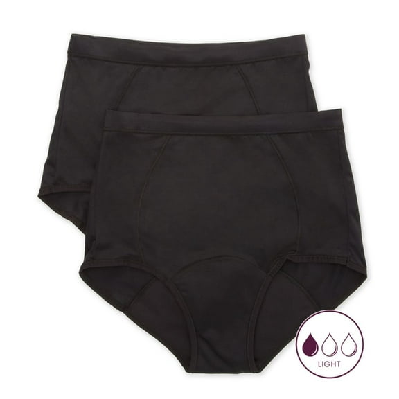 Bali Light Leak Shaping Brief, 2-Pack Black/Black L Women's