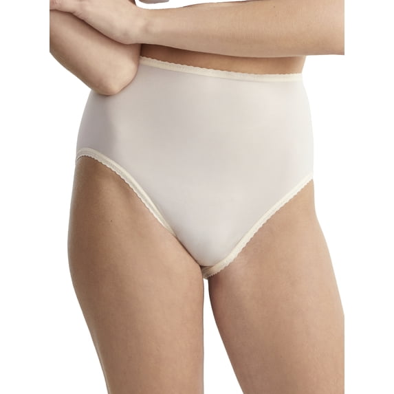 Women's Bali DFSKHL Skimp Skamp High Leg Brief Panty (Light Beige XL)