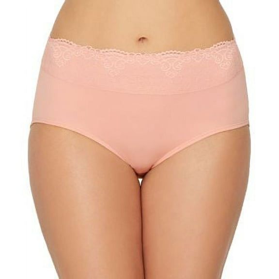 Women's Bali® Passion For Comfort Brief Panty DFPC61 Color: Sheer Pale Pink Size: 6