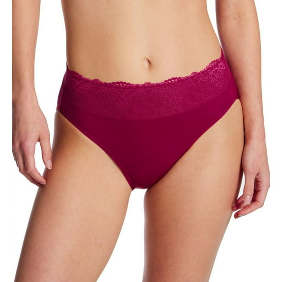 Women's Bali® Passion For Comfort Hi-Cut Panty DFPC62 Color: Deep Cerise Size: 9