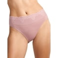 thumbnail image 1 of Women's Bali® Passion For Comfort Hi-Cut Panty DFPC62 Color: Smoke Purple Mauve Size: 6, 1 of 6