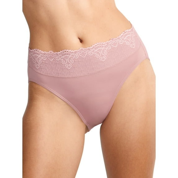 Women's Bali® Passion For Comfort Hi-Cut Panty DFPC62 Color: Smoke Purple Mauve Size: 6