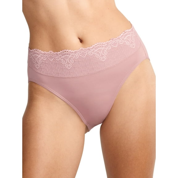 Women's Bali® Passion For Comfort Hi-Cut Panty DFPC62 Color: Smoke Purple Mauve Size: 7