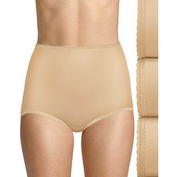Bali Skimp Skamp Brief, 3-Pack Nude/Nude/Nude 11 Women's