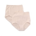 thumbnail image 1 of Women's Bali X037 Light Control Stretch Cotton Brief Panty - 2 Pack (Bliss Pink/Bliss Pink L), 1 of 2