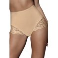 thumbnail image 1 of Women's Bali X054 Microfiber and Lace Shaping Brief Panty - 2 Pack (Light Beige/Beige M), 1 of 2