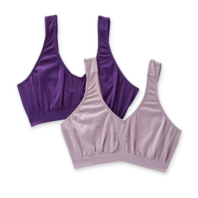 Women's Bali X1J3 Comfort Revolution Microfiber Crop Bra 2 Pack
