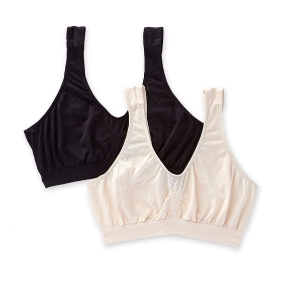 Women's Bali X1J3 Comfort Revolution Microfiber Crop Bra - 2 Pack